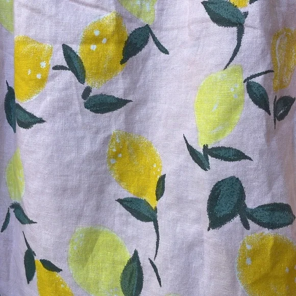 CARTERS NWT Girls Size 7 Lemon Print tank top pink yellow linen cotton 🍋 - Picture 9 of 11